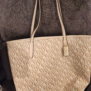 Signature Beige Tote Bag